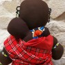 Muñeca africana tela Masai