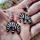 Pendientes cebra hueso Kenya